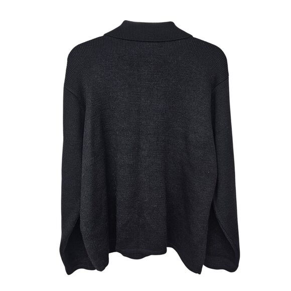 Vintage 90’s Crystal Kobe Cardigan XL Paisley Whimsygoth Dark Cottagecore Office - Picture 3 of 6